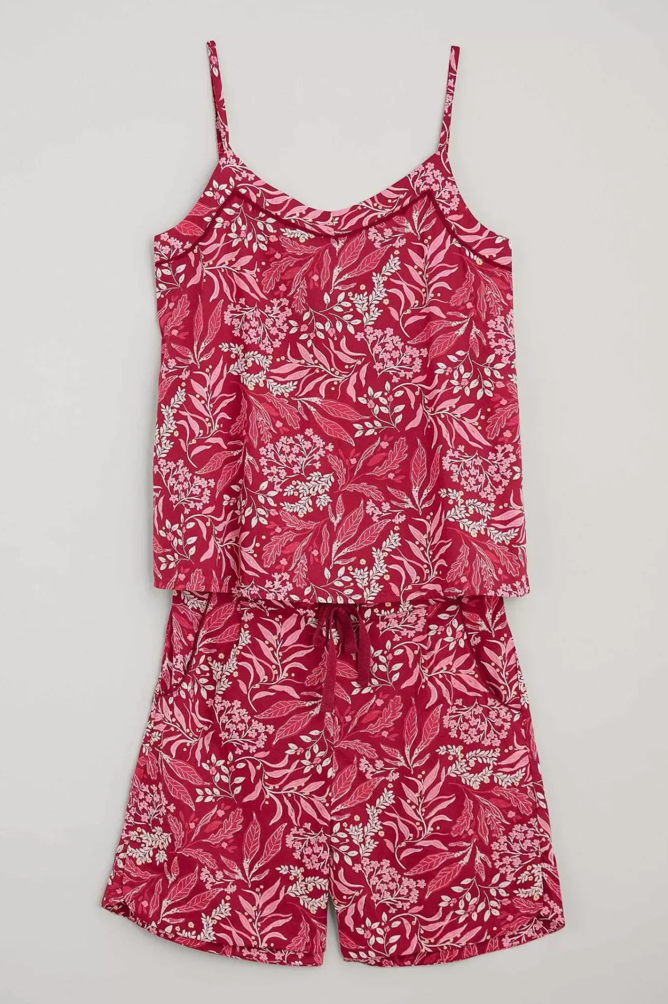 Seasalt Cornwall Nightwear<Moonflower Vest Top Pyjama Set Riverbed Floral Mainsail