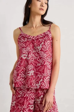 Seasalt Cornwall Nightwear<Moonflower Vest Top Pyjama Set Riverbed Floral Mainsail