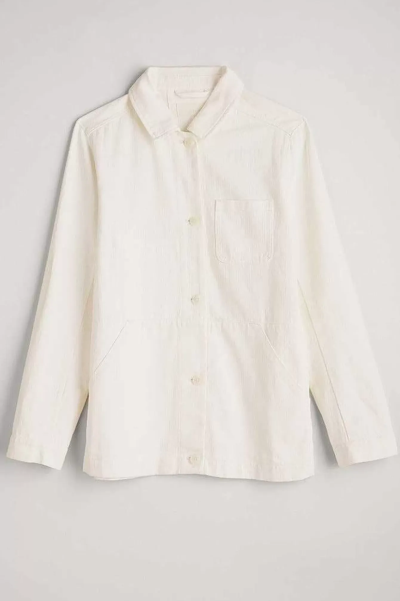 Seasalt Cornwall Coats & Jackets<Nancothan Long Organic Cotton Jacket Chalk