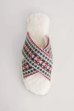 Seasalt Cornwall Nightwear<Night Ships Crossover Slippers Fence Floral Aran Multi