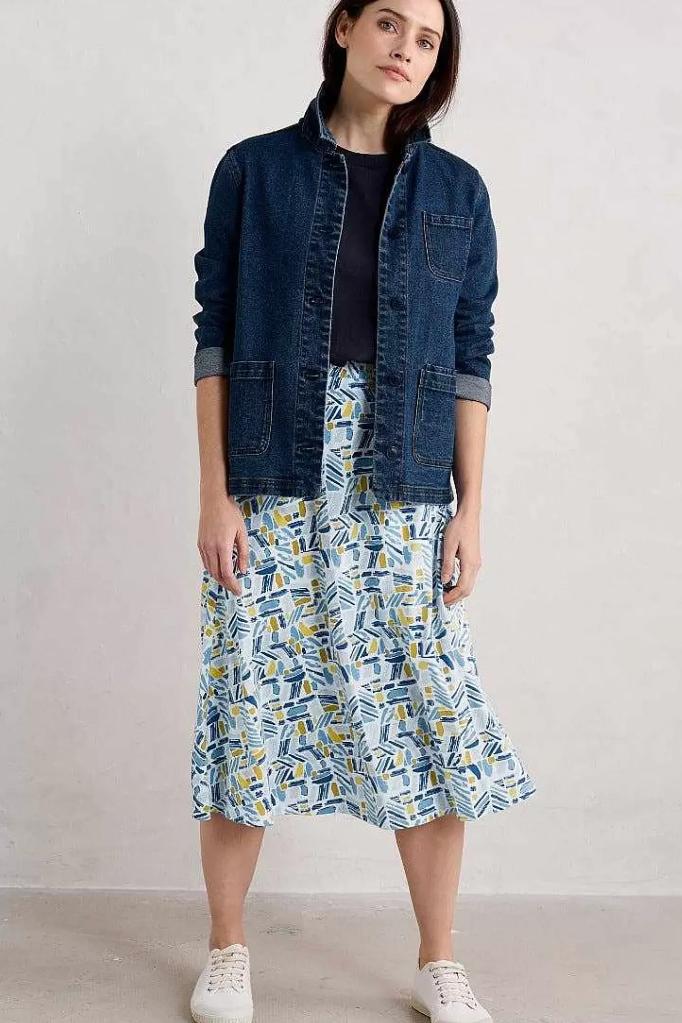 Seasalt Cornwall Skirts<Orchard Jersey Skirt Hedging Marks Saltwater