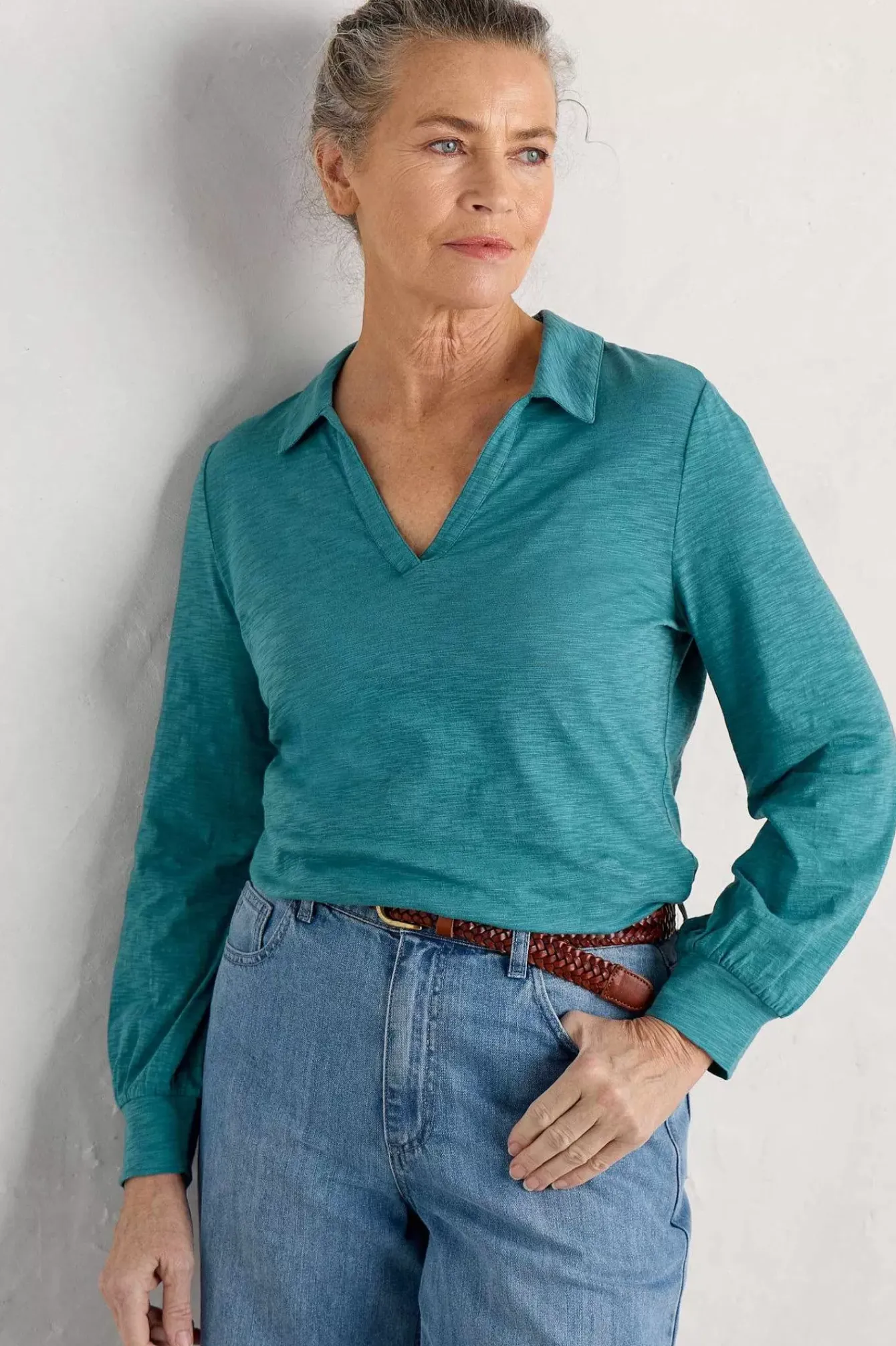 Seasalt Cornwall Tops<Owles Point V-Neck Jersey Shirt Wreckage