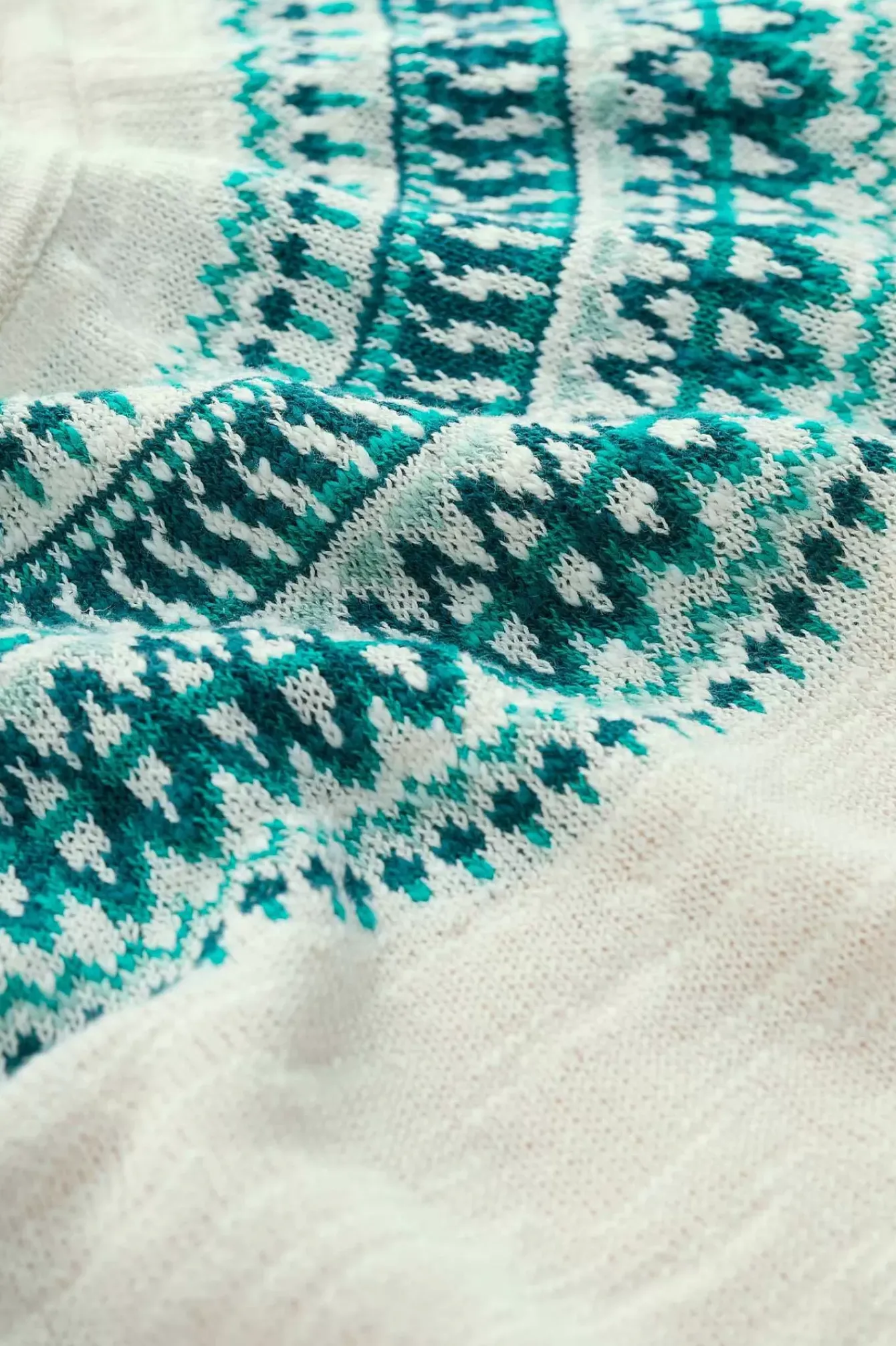 Seasalt Cornwall Knitwear<Penvoose Three Quarter Sleeve Fair Isle Jumper Clipper Ship Ecru Helford
