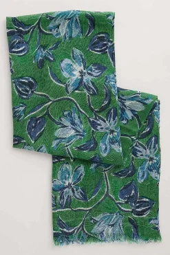 Seasalt Cornwall Scarves & Shawls<Pretty Printed Scarf Cyclamen Island