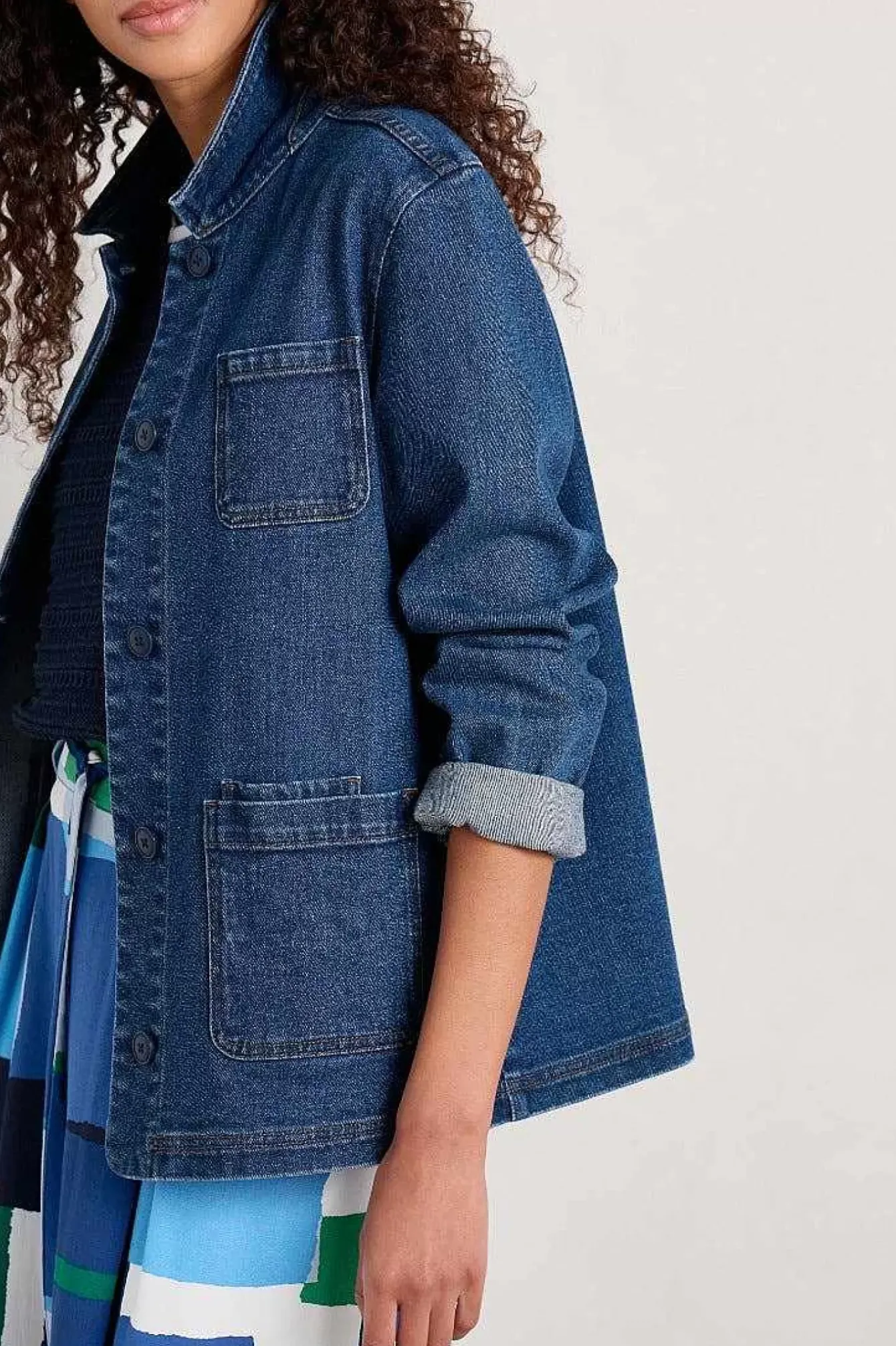 Seasalt Cornwall Coats & Jackets<Reading Rocks Jacket Mid Indigo Wash