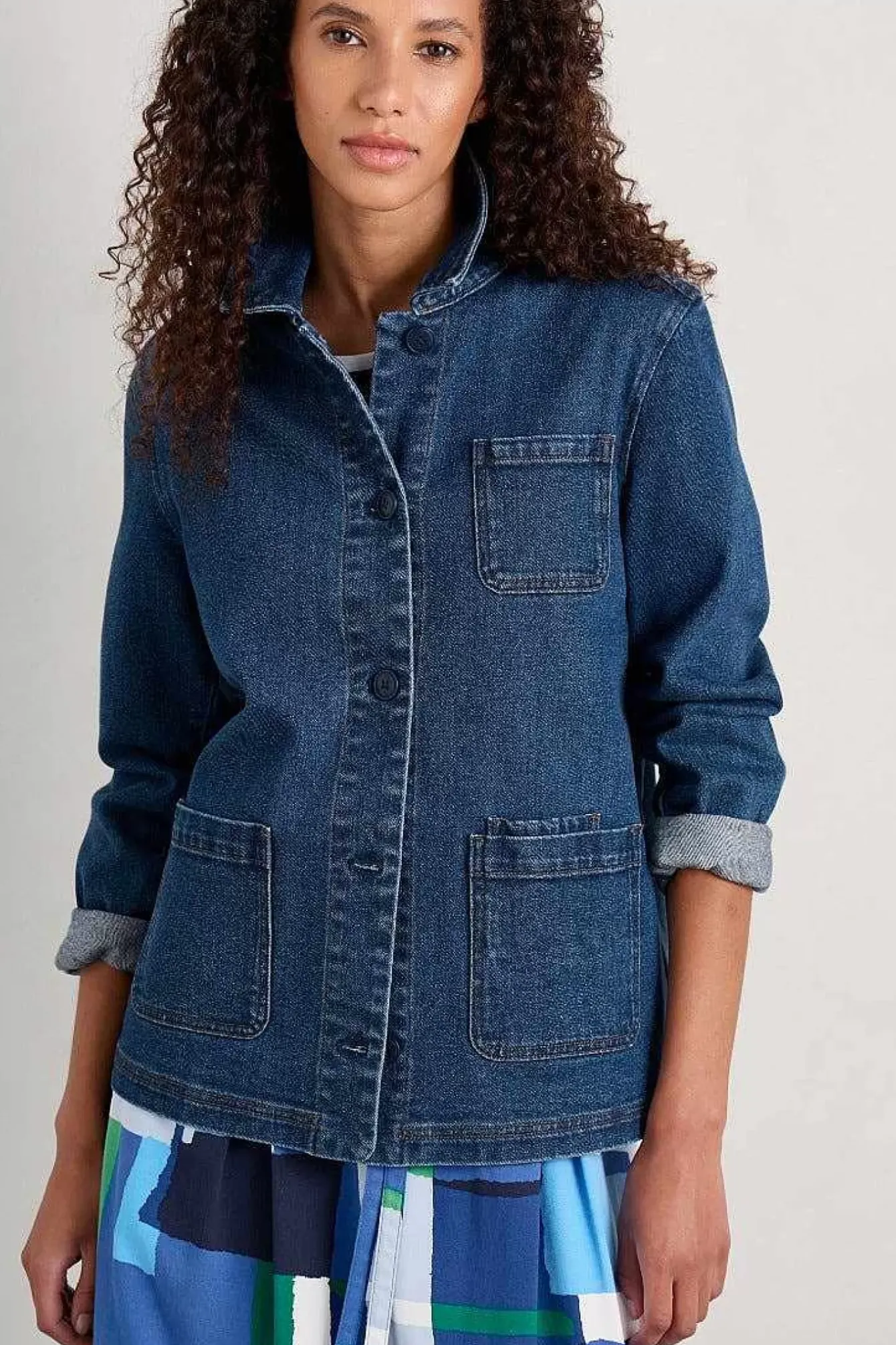 Seasalt Cornwall Coats & Jackets<Reading Rocks Jacket Mid Indigo Wash
