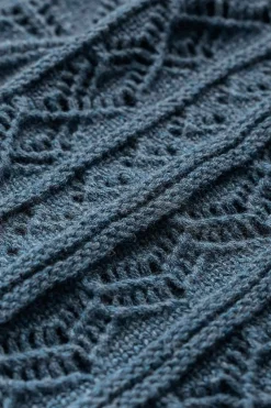 Seasalt Cornwall Knitwear<River Cross Pointelle Knit Top Light Squid