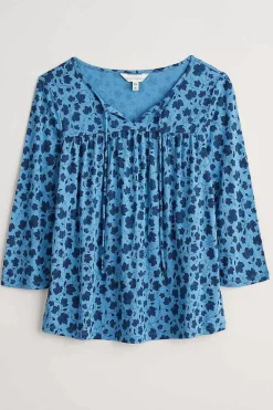 Seasalt Cornwall Tops<River's End Jersey Top Growing Ivy Clear Sky
