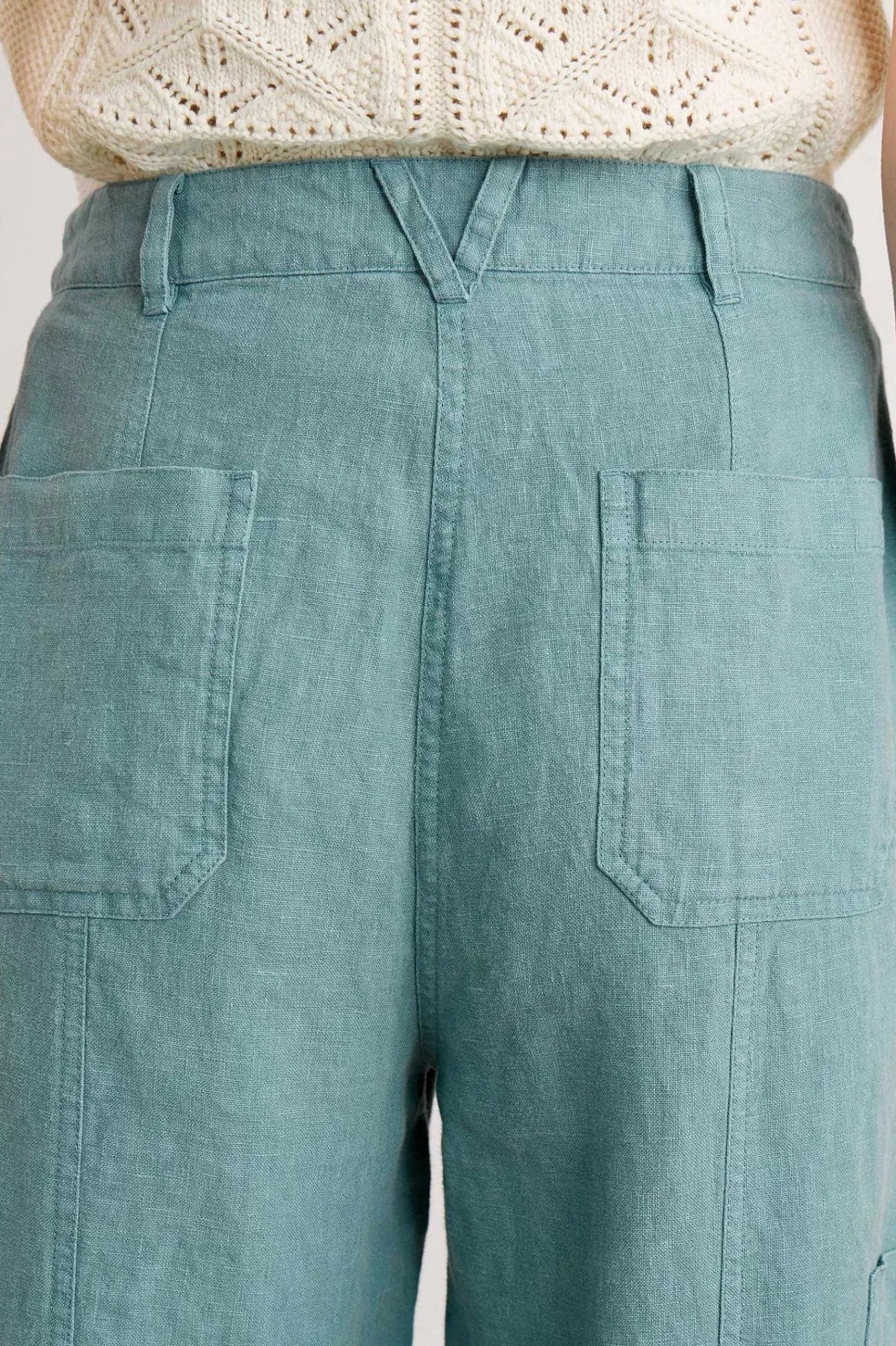 Seasalt Cornwall Trousers & Shorts<Rock Pipit Linen Trousers Watercress