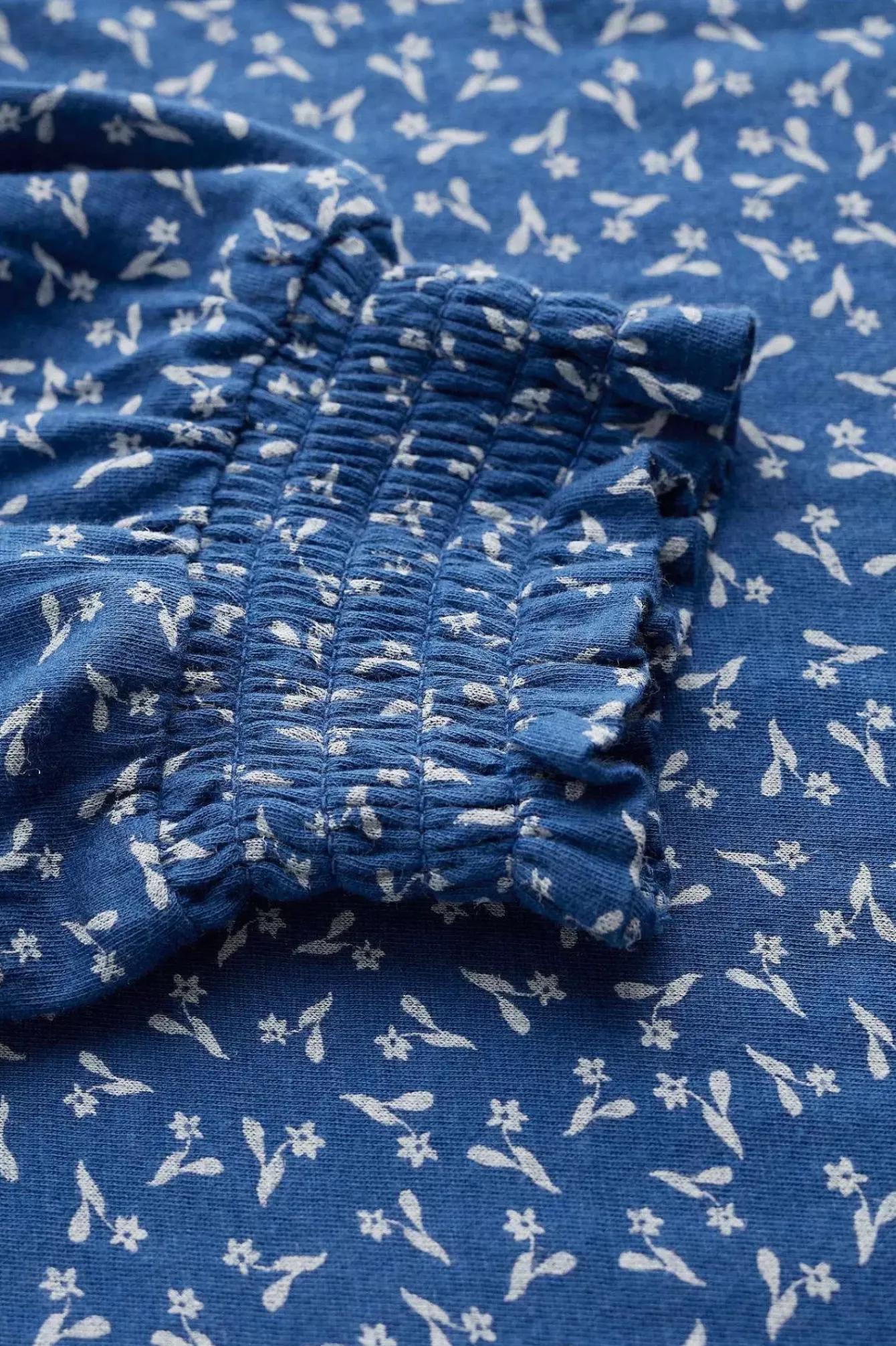 Seasalt Cornwall Tops<Rosehip Jersey V-Neck Top Ditsy Sprig Blue Jay