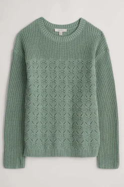 Seasalt Cornwall Knitwear<Sea Bird Organic Cotton Jumper Rosemary
