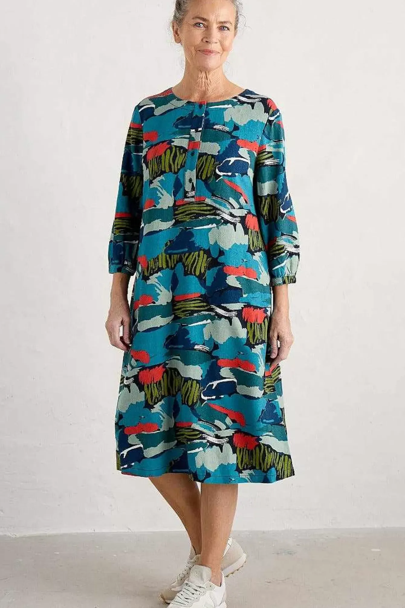 Seasalt Cornwall Dresses<Sea Call A-Line Dress Painted Marsh Maritime