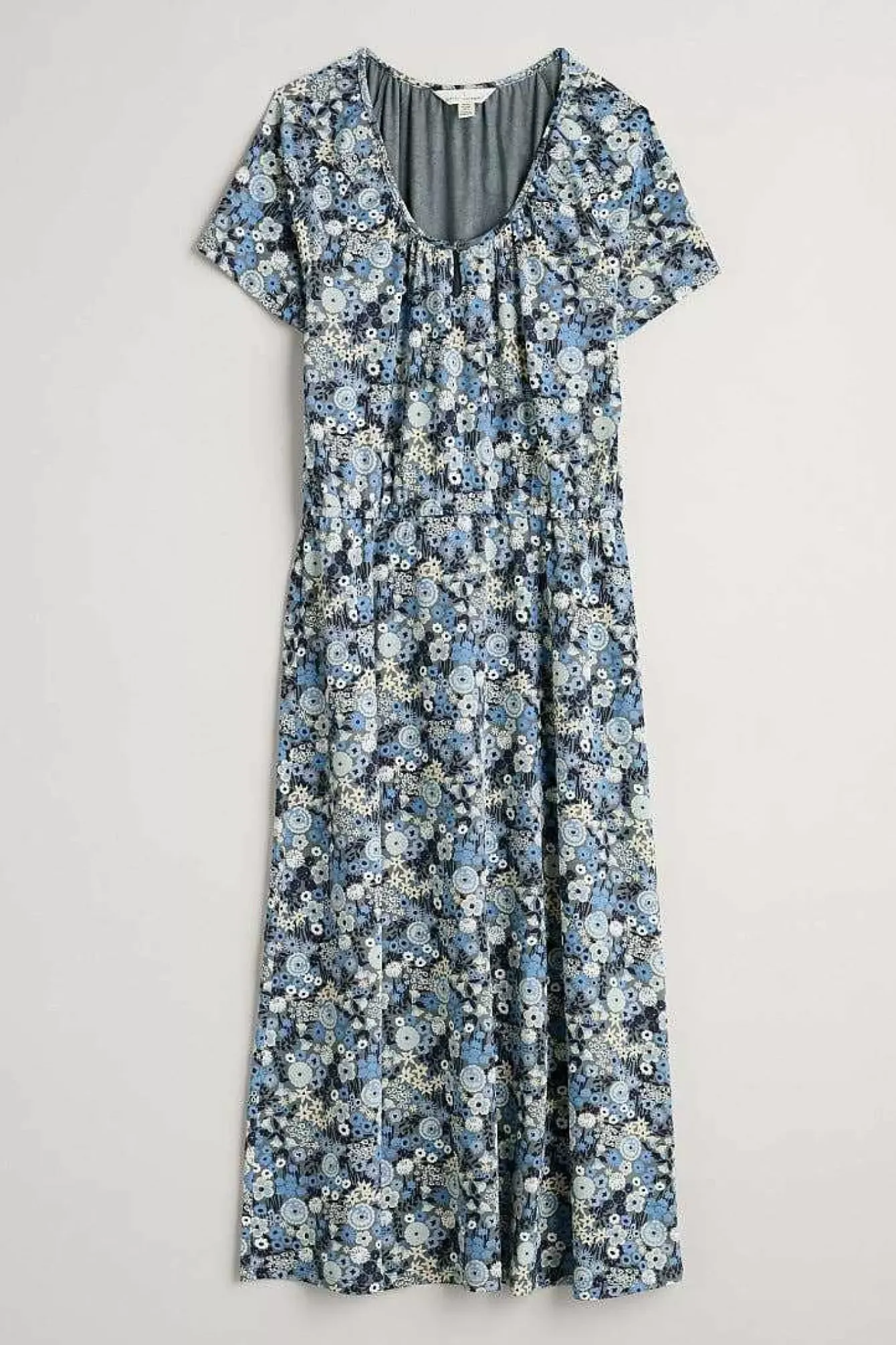 Seasalt Cornwall Dresses<Sea Studio Short Sleeve Dress Companion Border Light Nickel