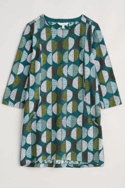 Seasalt Cornwall Tunics<Shore Foraging Printed Tunic (Gots) Circle Markings Seaway