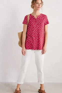 Seasalt Cornwall Tops<Short-Sleeved Risso Top Seadance Ditsy Rudder