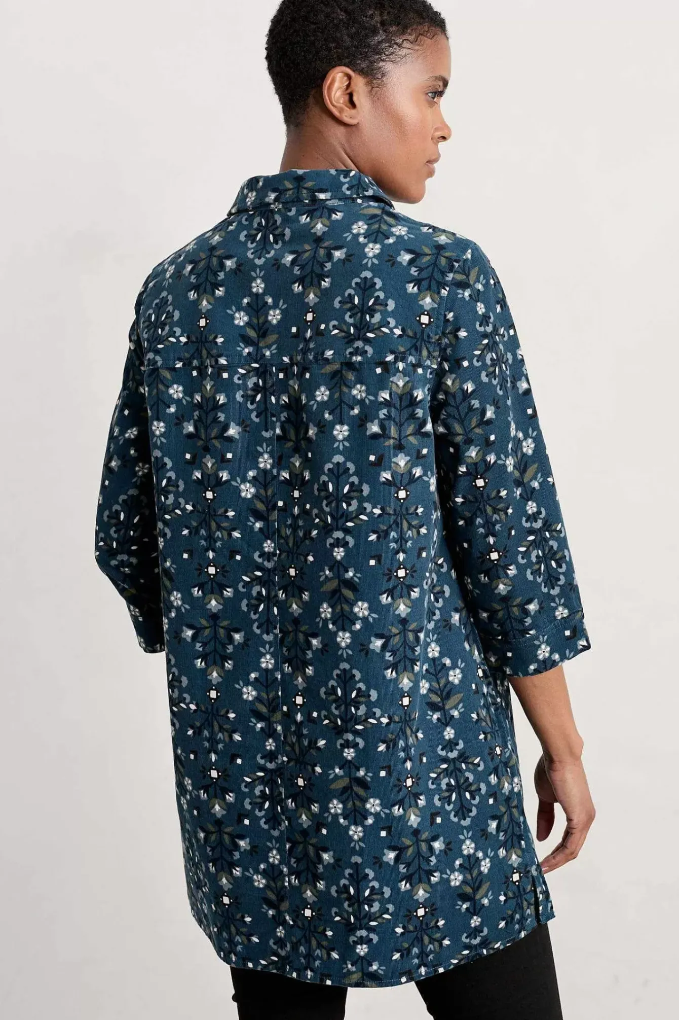 Seasalt Cornwall Tunics<Sky Sketch Needlecord Tunic Floral Blanket Dark Lugger