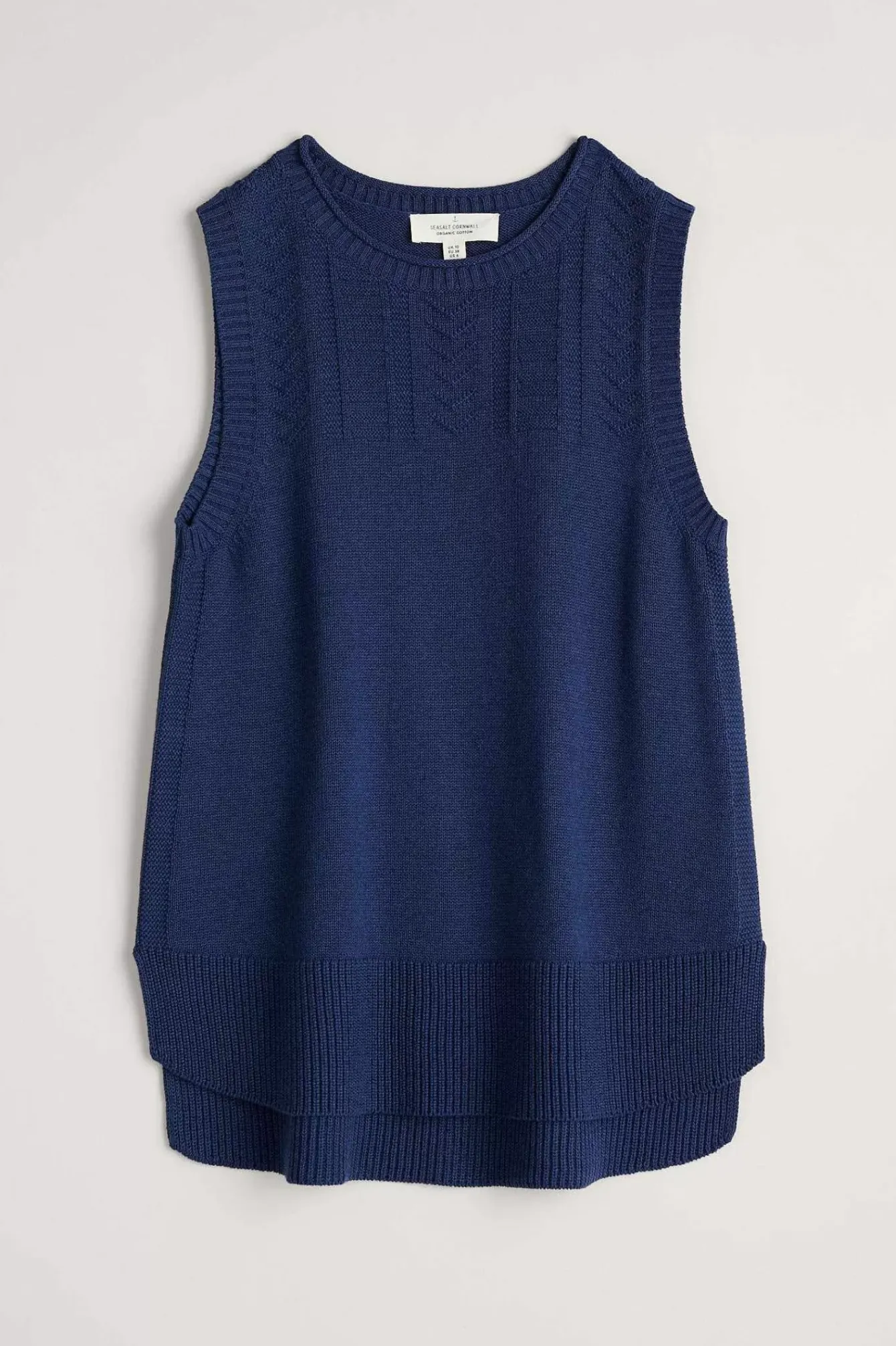Seasalt Cornwall Knitwear<Smallcombe Organic Cotton Knitted Vest (Gots) Marine