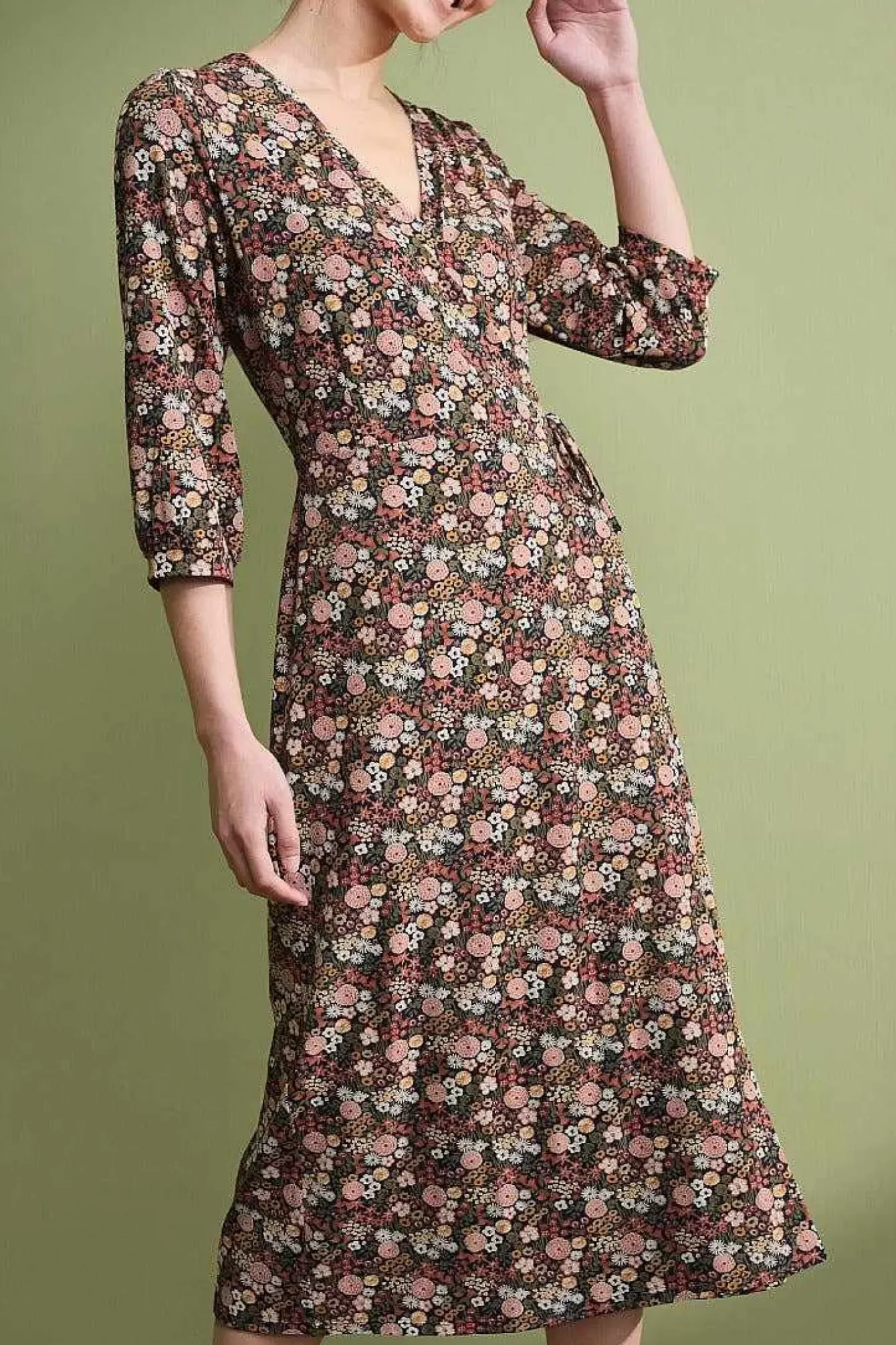 Seasalt Cornwall Dresses<Sowena Jersey Wrap Dress Companion Border Terracotta