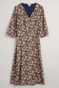 Seasalt Cornwall Dresses<Sowena Jersey Wrap Dress Companion Border Terracotta