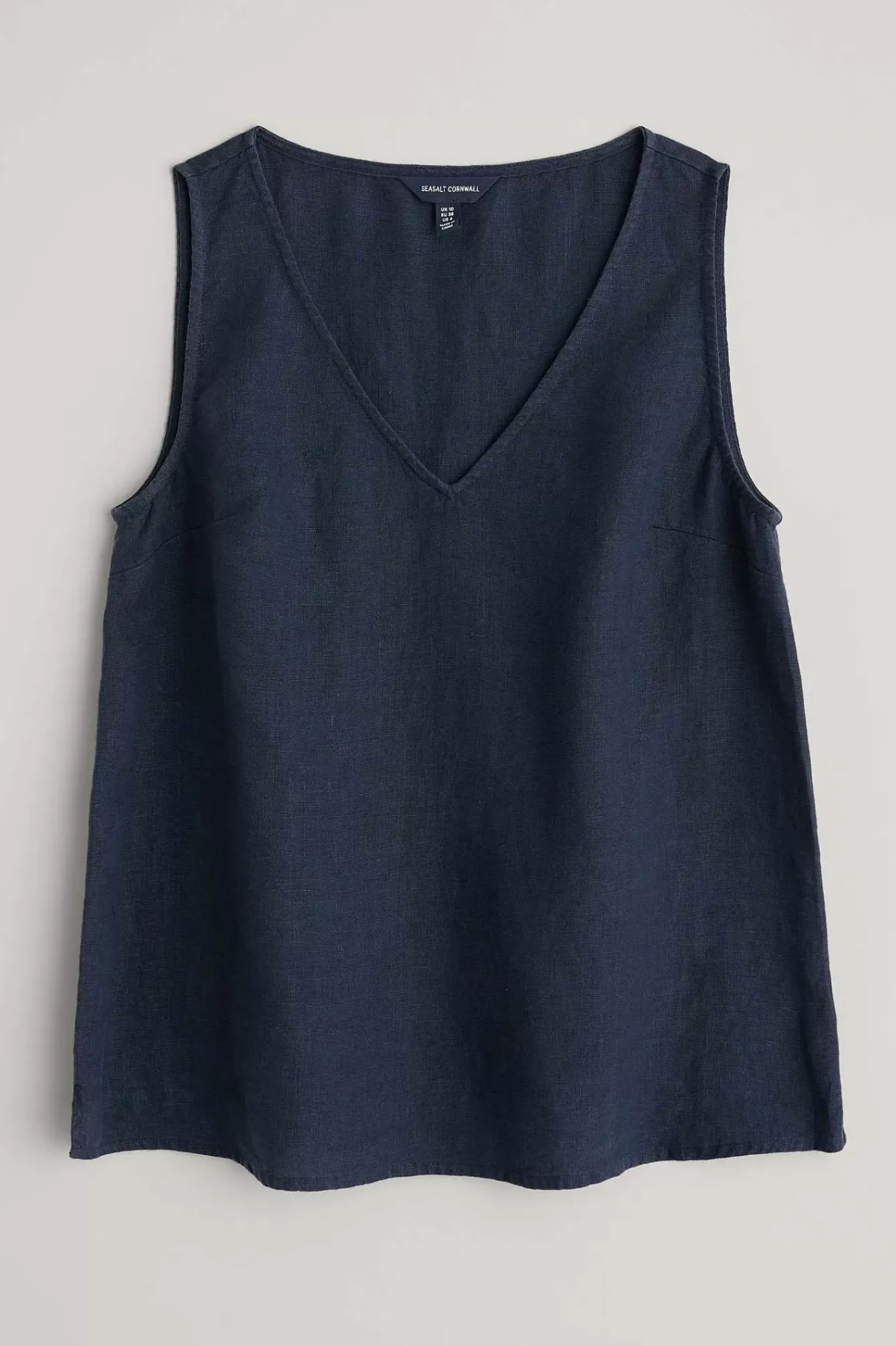 Seasalt Cornwall Tops<Sunlit Seagrass Linen Vest Maritime
