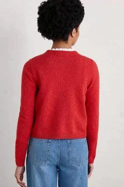 Seasalt Cornwall Knitwear<Tern Tide Cardigan Tomato
