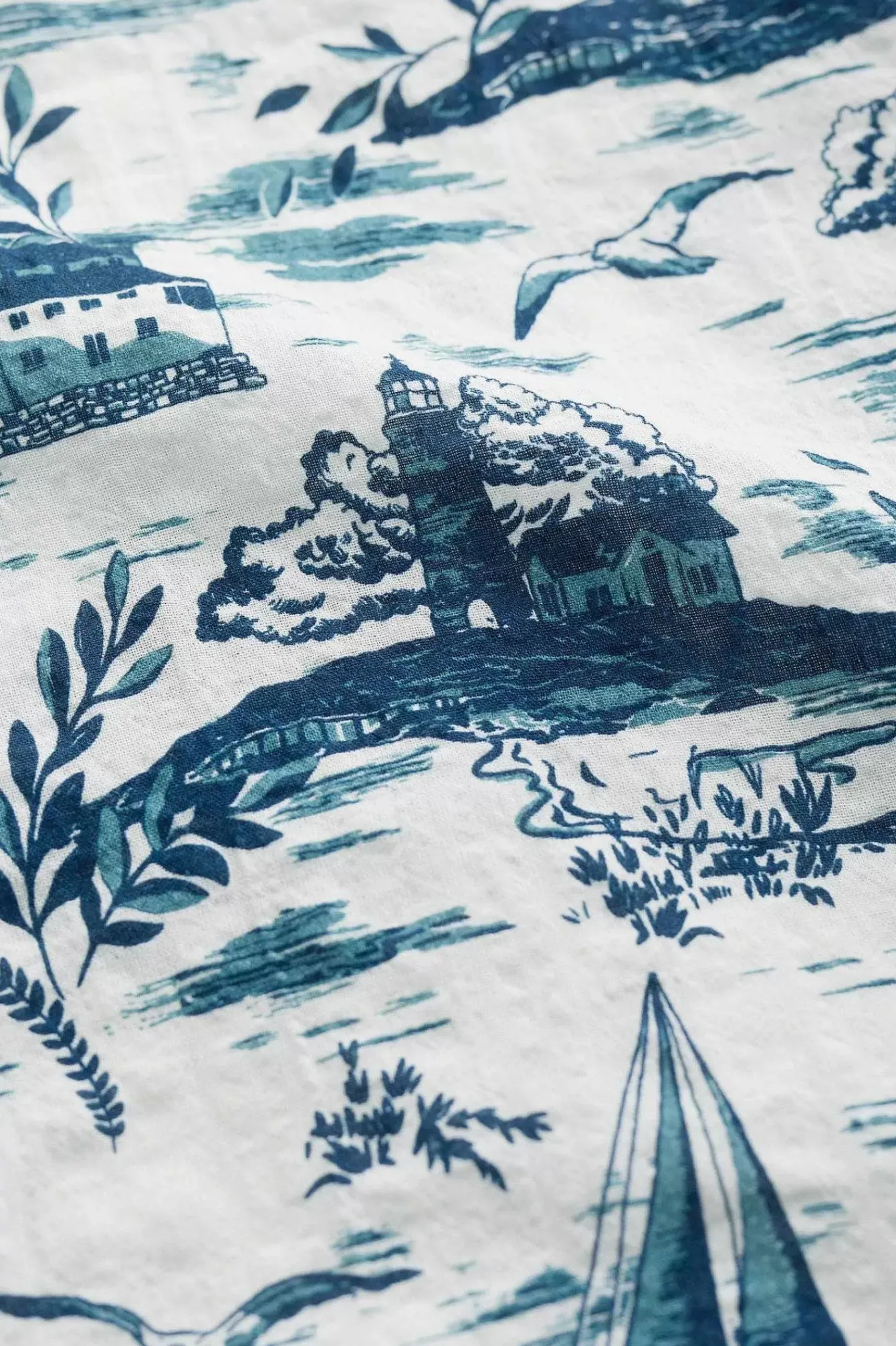 Seasalt Cornwall Tops<Treasury Short Sleeve Blouse Toile Seaside Chalk