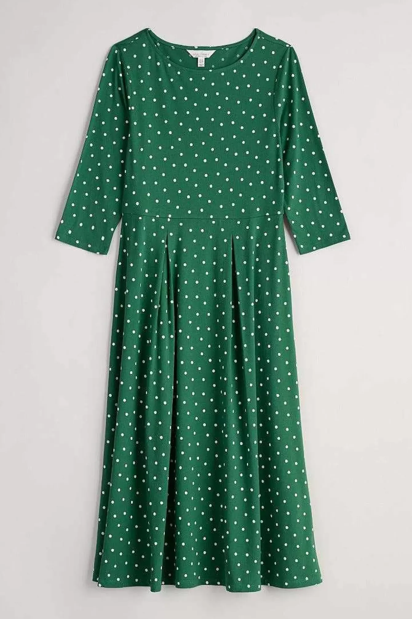 Seasalt Cornwall Dresses<Wild Bouquet 3/4 Sleeve Midi Dress Little Sponge Spot Copse