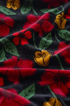 Seasalt Cornwall Skirts<Wildflower Tiered Velvet Maxi Skirt Collaged Rose Onyx Carmine