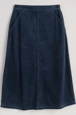 Seasalt Cornwall Skirts<Window Wren Cord Midi Skirt Maritime