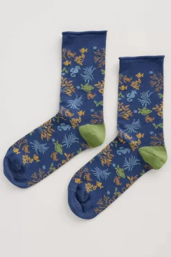 Seasalt Cornwall Socks & Tights<Women's Arty Socks Salt Marsh Maritime