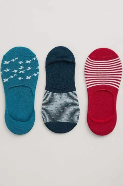 Seasalt Cornwall Socks & Tights<Women's Everyday Liner Socks Pack Of 3 Cloud Pattern Mix