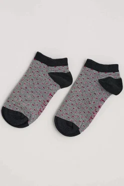 Seasalt Cornwall Socks & Tights<Women's Everyday Trainer Socks Spot Stripe Dusk