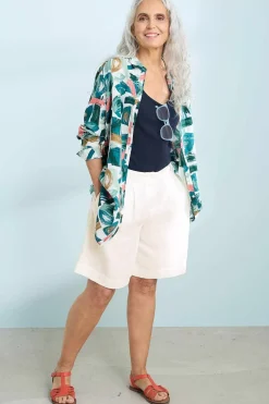 Seasalt Cornwall Tops<Wren Flutter Longline Shirt Driftwood Marks Chalk